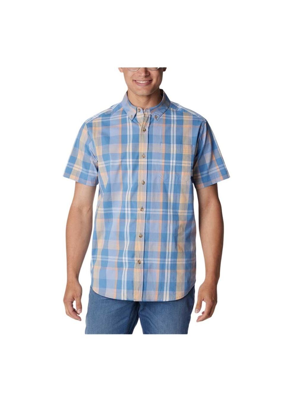 Columbia Rapid Rivers ll Short Sleeve Plaid Button Down Shirt NWT Size S